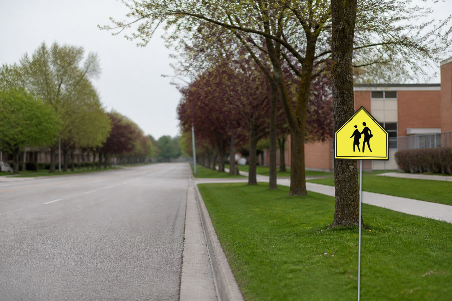 Ontario road sign: School crossing sign